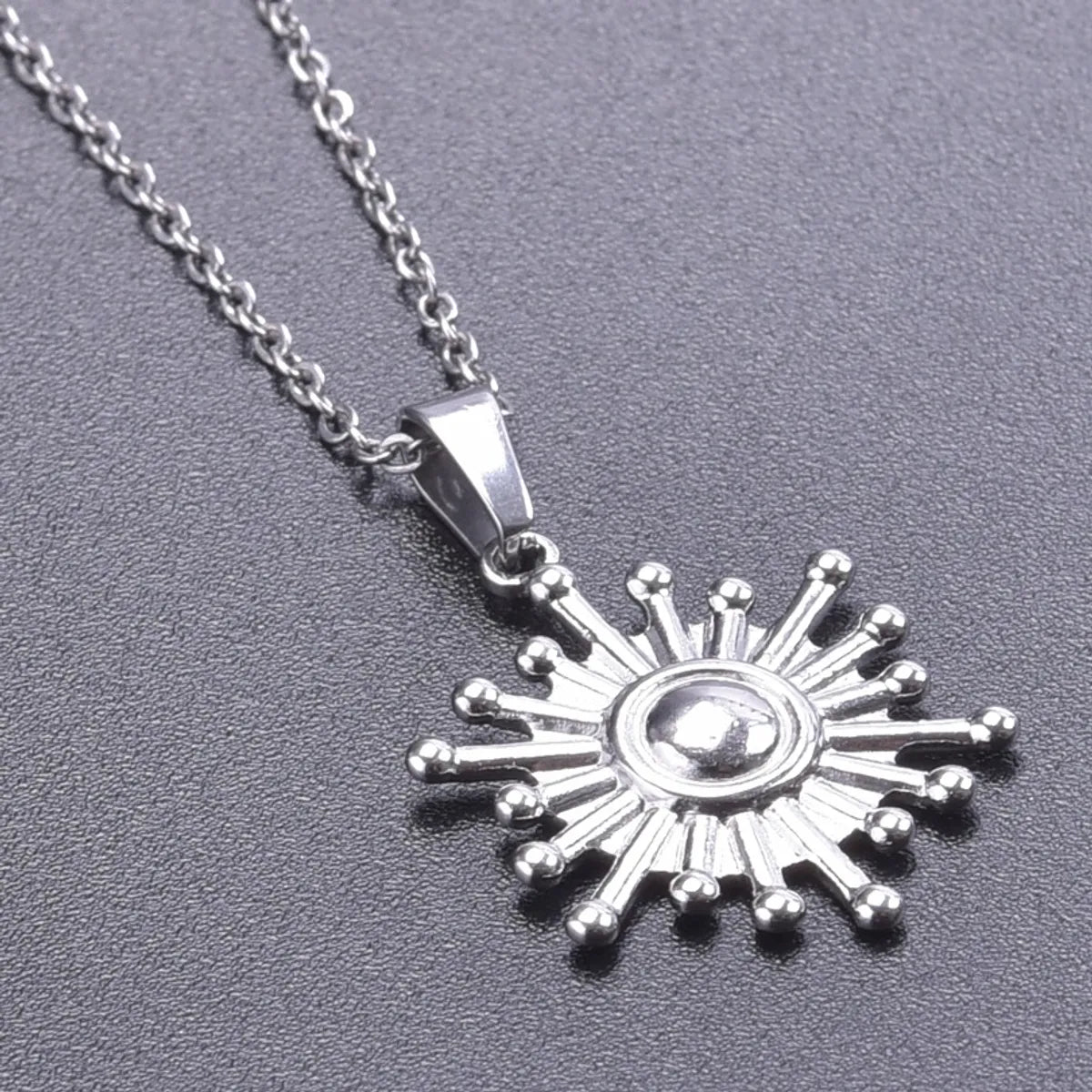 Simple Style Classic Style Sun 304 Stainless Steel Plating Women'S Pendant Necklace