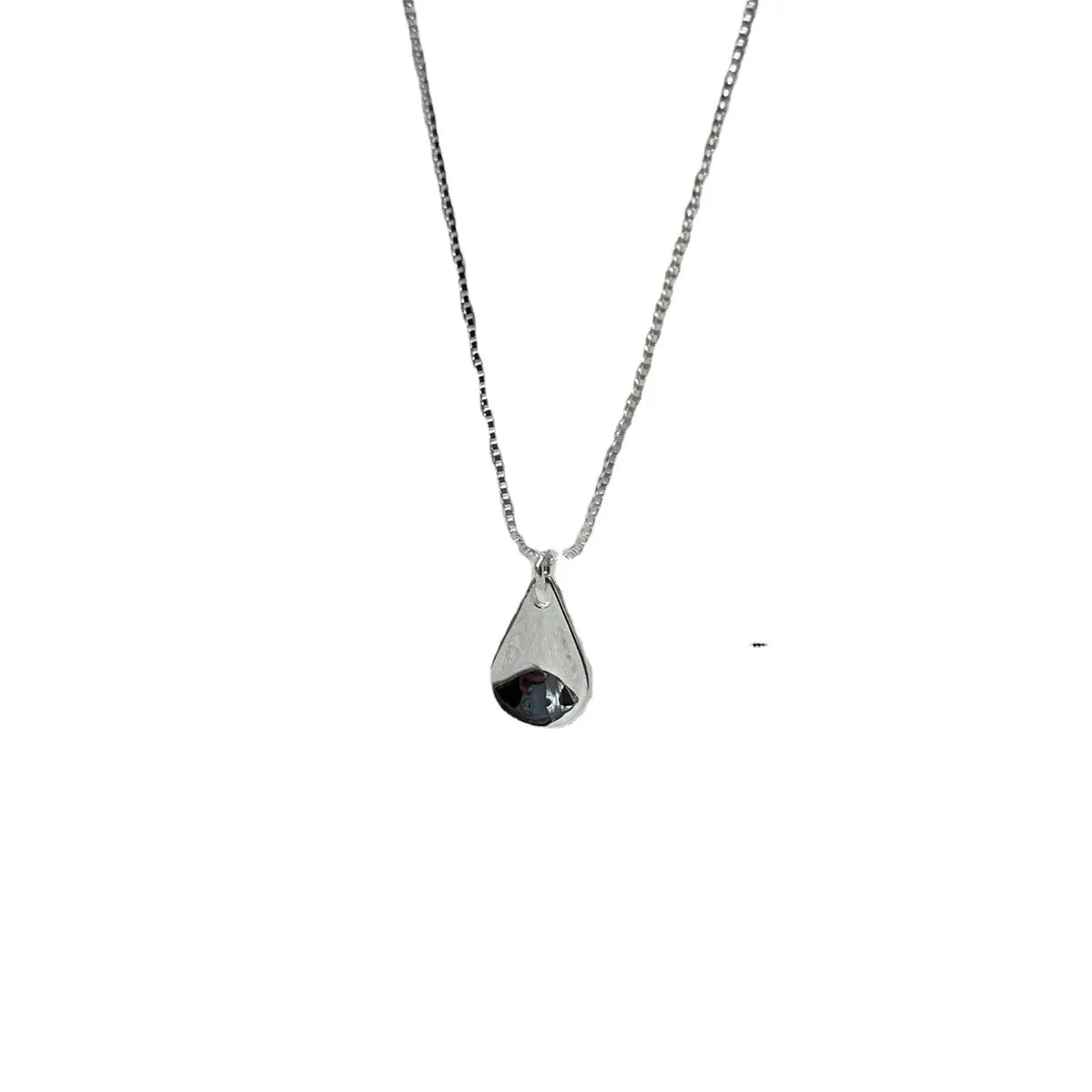 Simple Style Classic Style Water Droplets Sterling Silver Plating Pendant Necklace