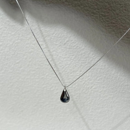 Simple Style Classic Style Water Droplets Sterling Silver Plating Pendant Necklace