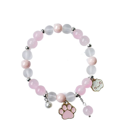 Simple Style Clouds Cat Alloy Beaded Bracelets