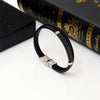 Simple Style Color Block 201 Stainless Steel Pu Leather Plating Men'S Wristband Men Cord & Leather Bracelets