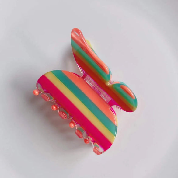 Simple Style Color Block Acetic Acid Sheets Hollow Out Hair Claws 1 Piece