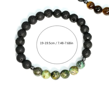 Simple Style Color Block Artificial Gemstones Beaded Men'S Bracelets