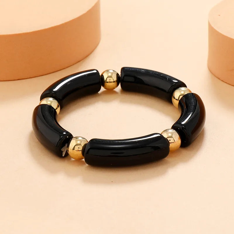 Simple Style Color Block Arylic Wholesale Bracelets