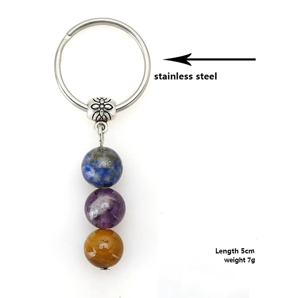 Simple Style Color Block Beaded Beaded Keychain