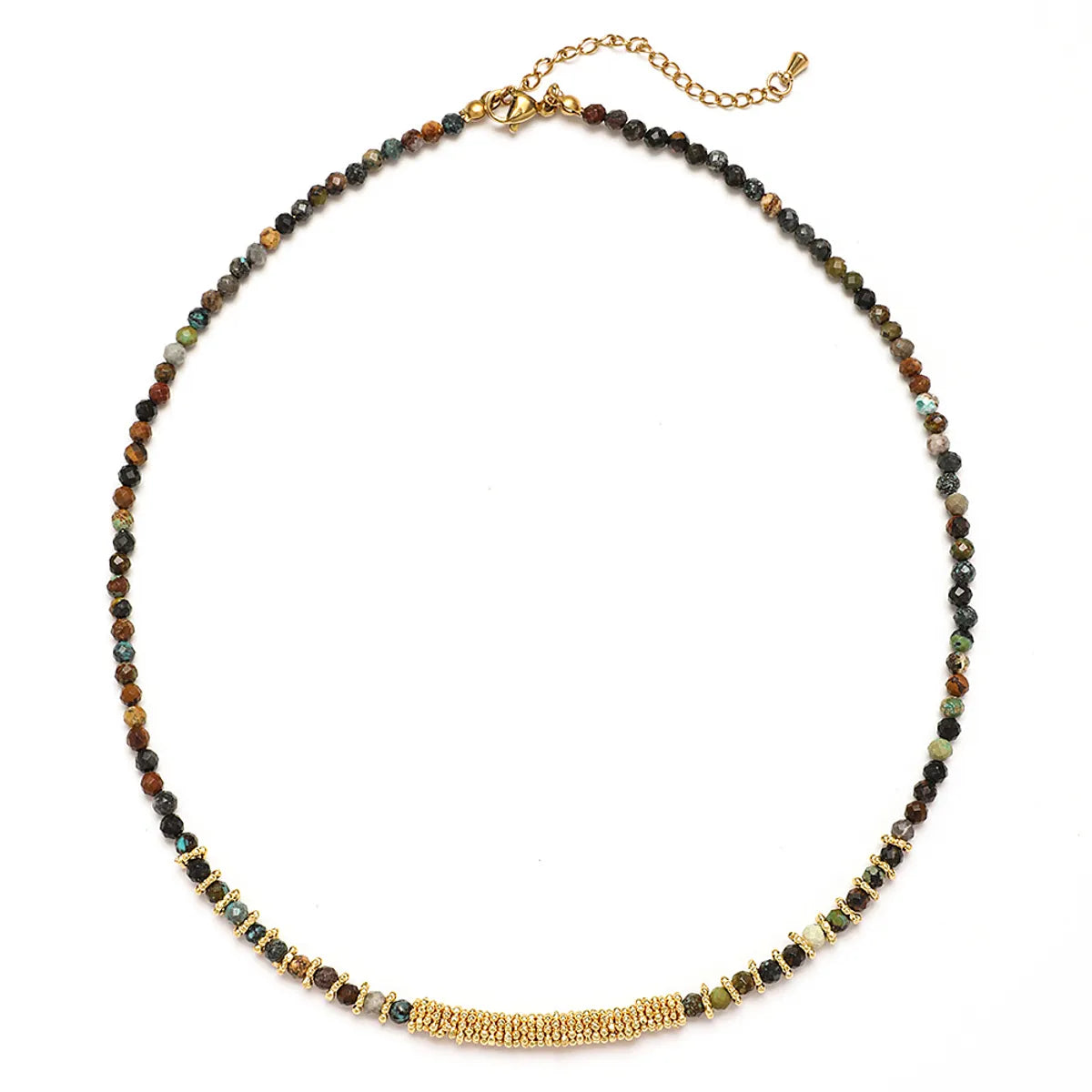 Simple Style Color Block Beaded Copper Beaded Women's Necklace