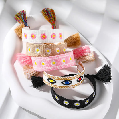 Simple Style Color Block Cloth Wholesale Bracelets