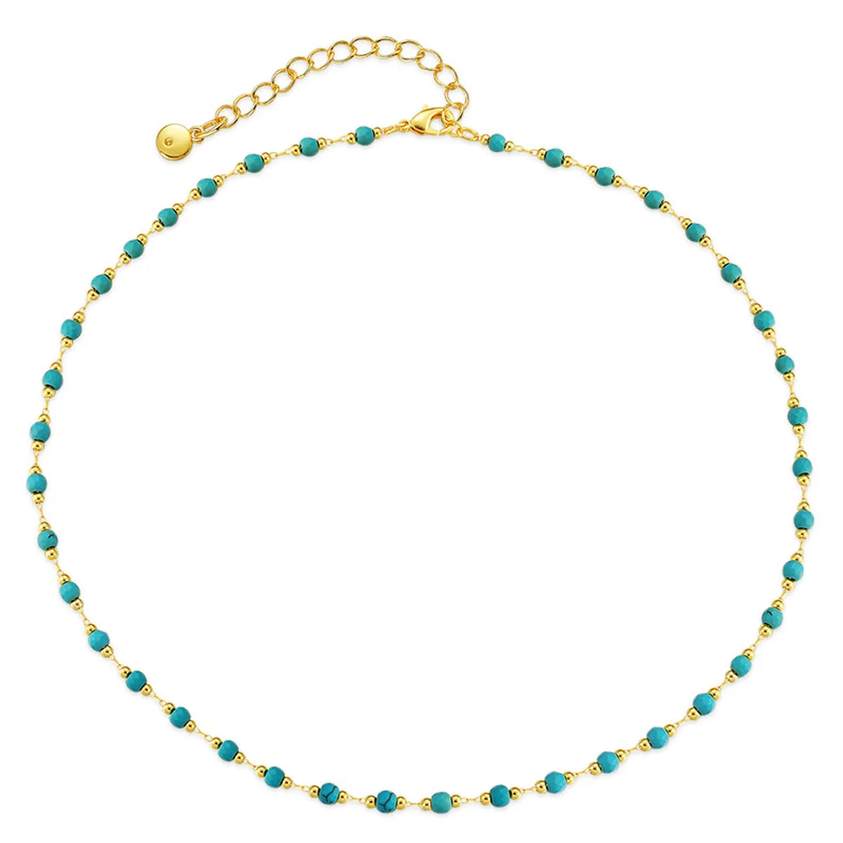 Simple Style Color Block Copper 18k Gold Plated Necklace In Bulk