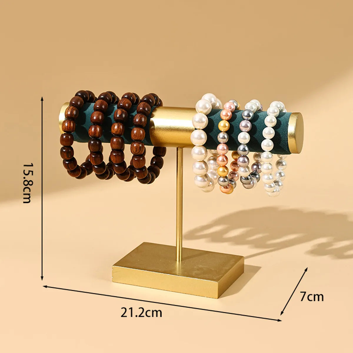 Simple Style Color Block Flannel Jewelry Rack