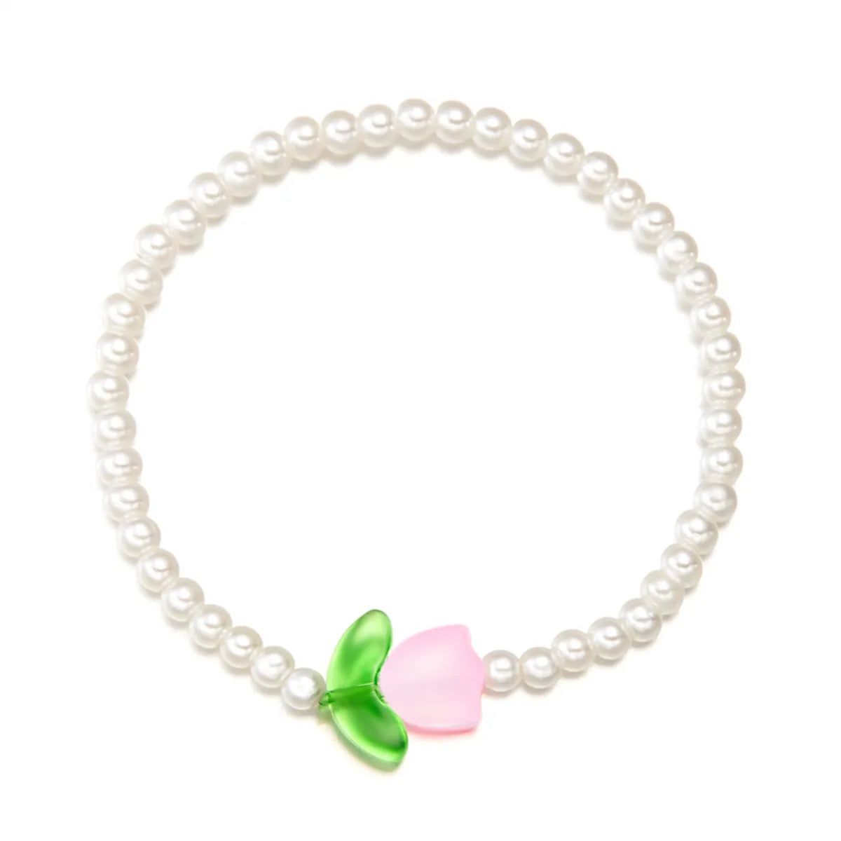 Simple Style Color Block Imitation Pearl Beaded Women'S Bracelets Necklace