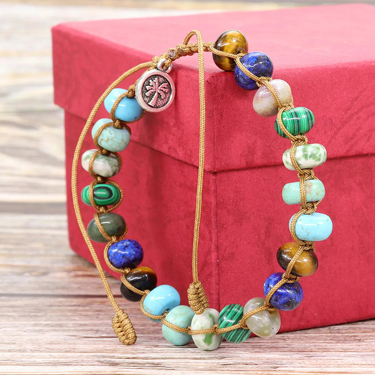 Simple Style Color Block Natural Stone Beaded Bracelets