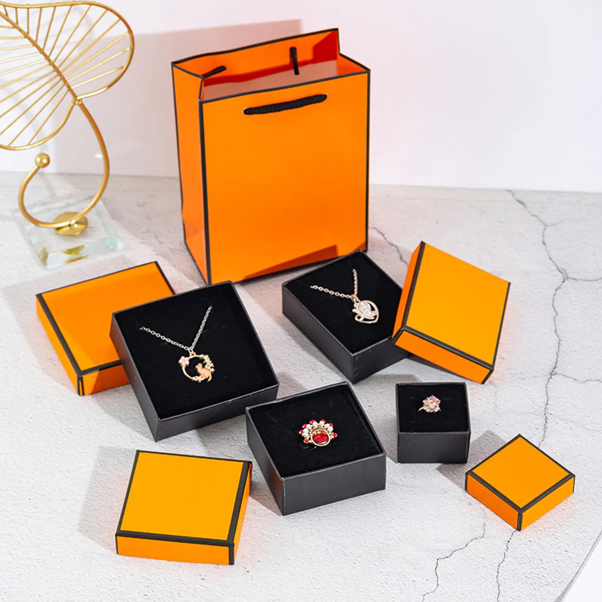 Simple Style Color Block Bow Knot Paper Jewelry Boxes