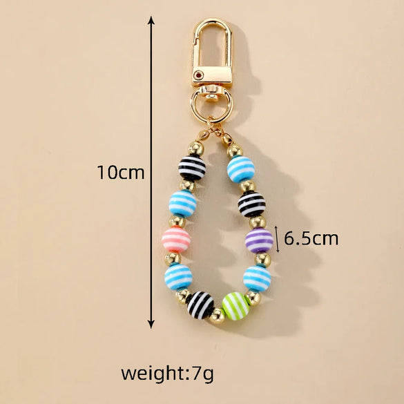 Simple Style Color Block Resin Bag Pendant Keychain