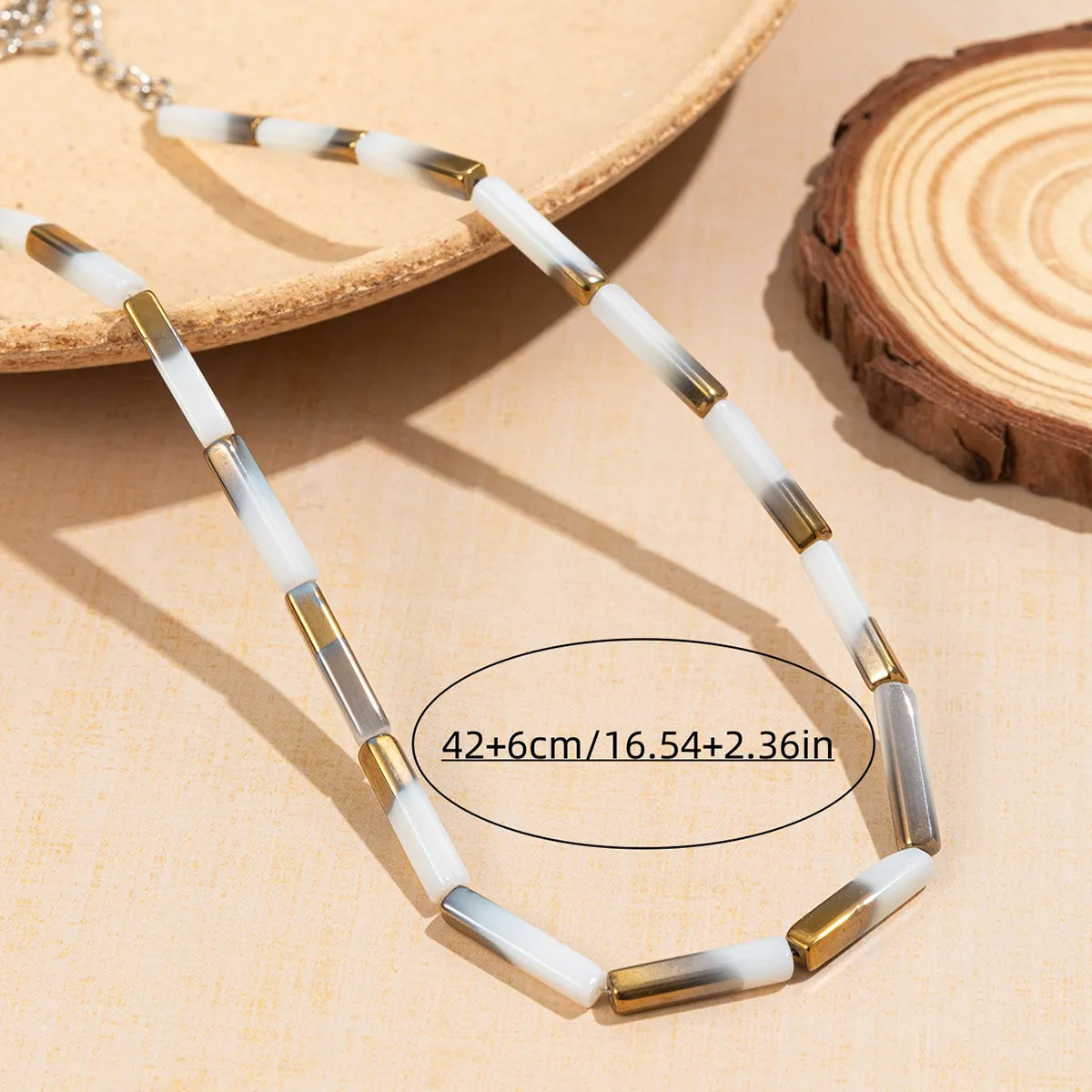 Simple Style Color Block Resin Wholesale Necklace