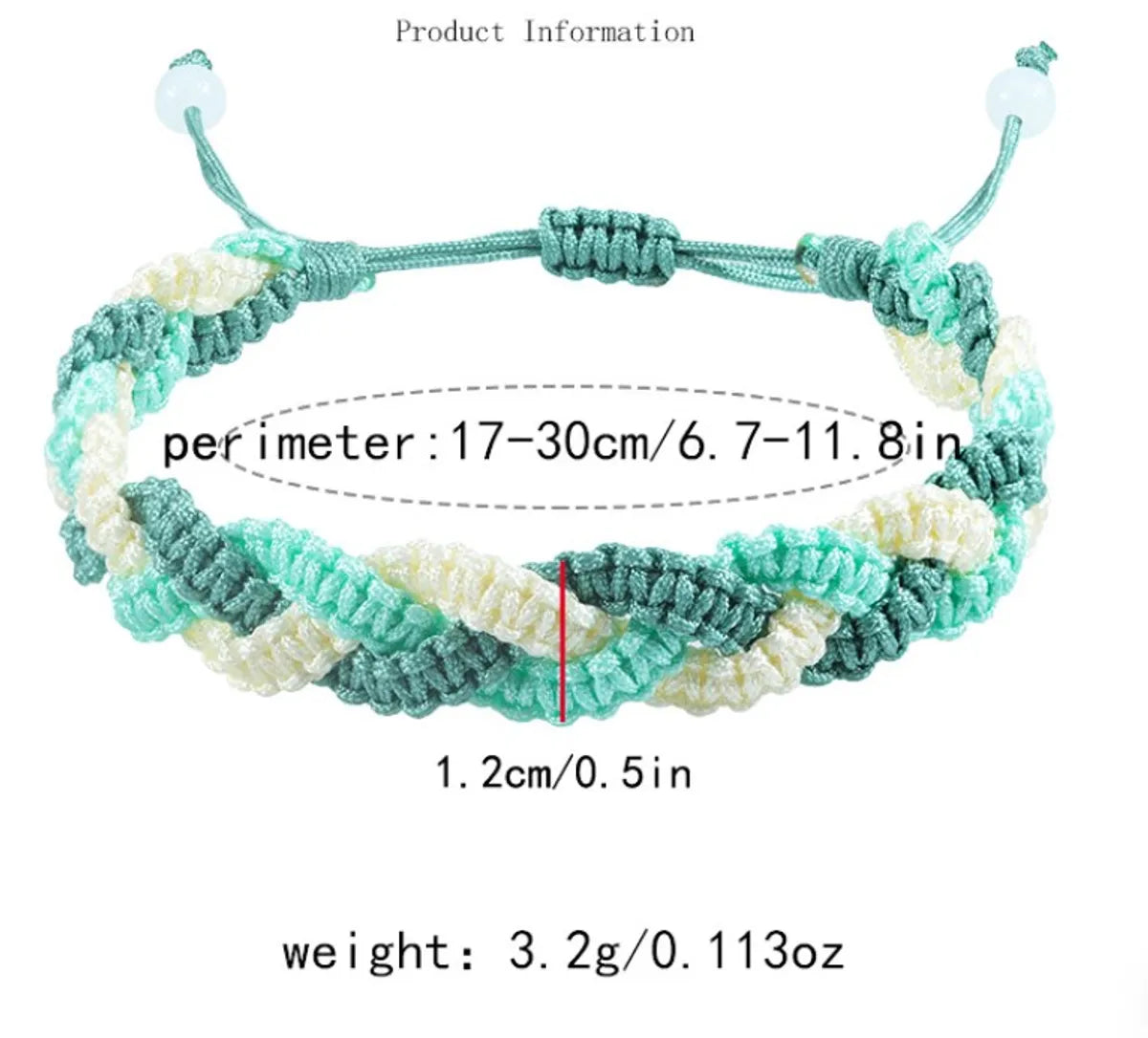 Simple Style Color Block Rope Knitting Unisex Drawstring Bracelets