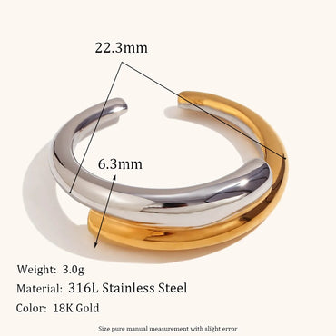 Simple Style Color Block Stainless Steel Rings Bracelets 1 Piece