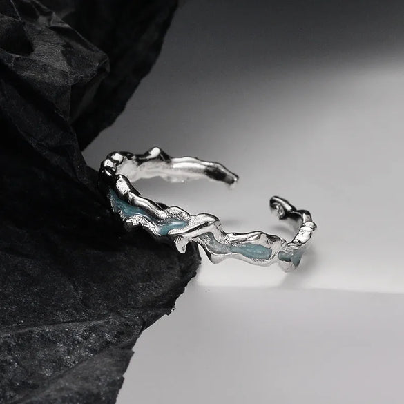 Simple Style Color Block Sterling Silver Rings In Bulk