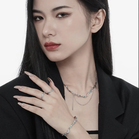 Simple Style Color Block Sterling Silver Rings In Bulk