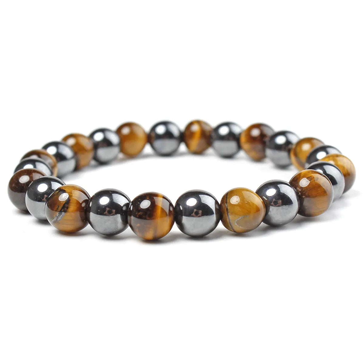 Simple Style Color Block Stone Beaded Unisex Bracelets