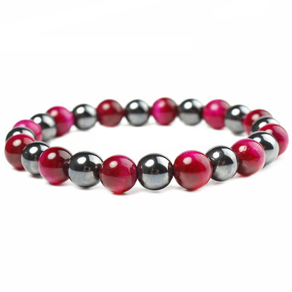 Simple Style Color Block Stone Beaded Unisex Bracelets