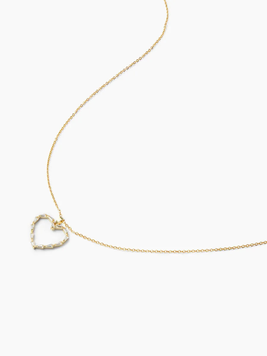 Simple Style Commute Animal Heart Shape Stainless Steel Copper Plating Inlay Zircon 18k Gold Plated Gold Plated Pendant Necklace