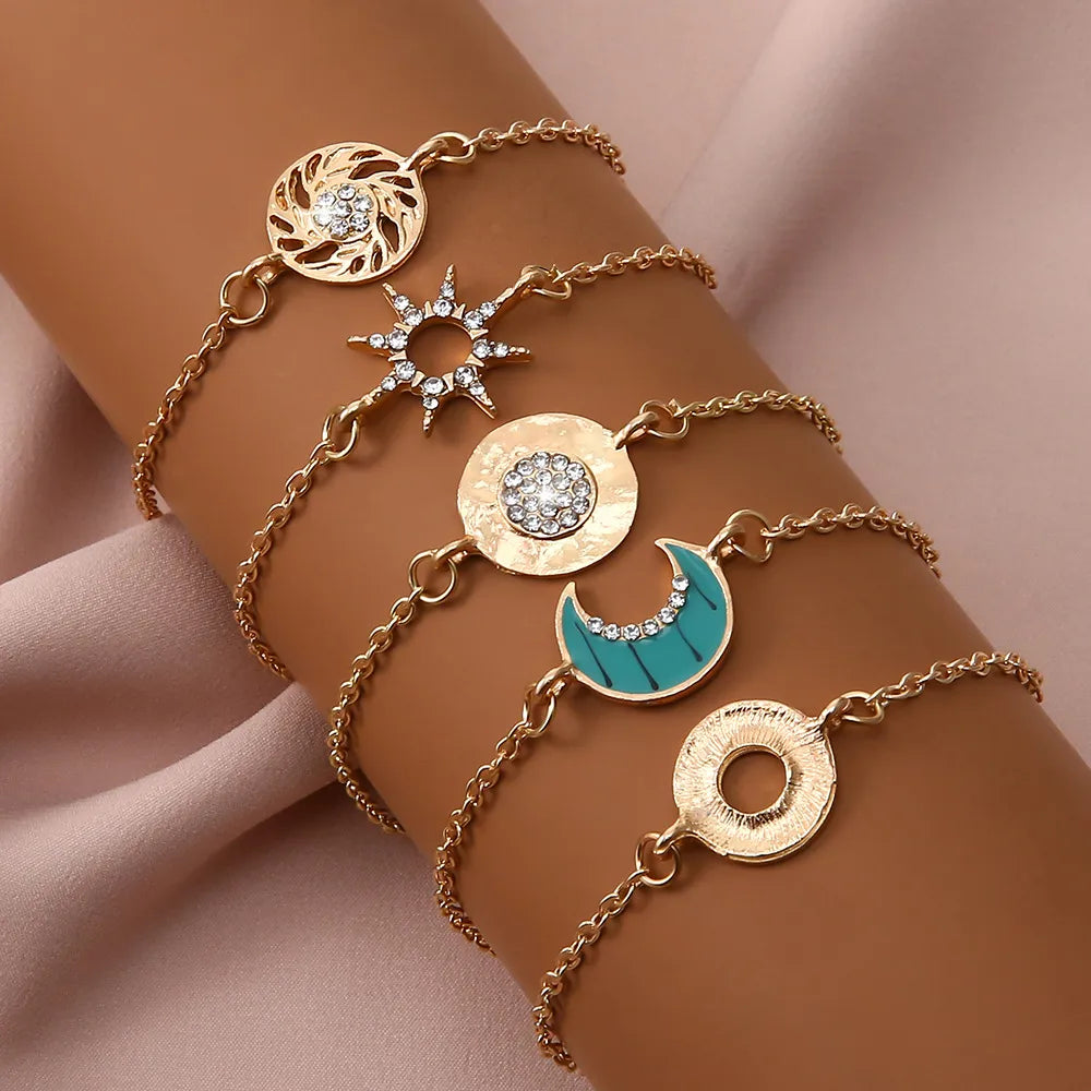 Simple Style Commute Butterfly Alloy Inlay Artificial Gemstones Women'S Bracelets