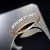 Wholesale Simple Style Commute Circle Titanium Steel Plating Inlay Zircon Rings Bracelets