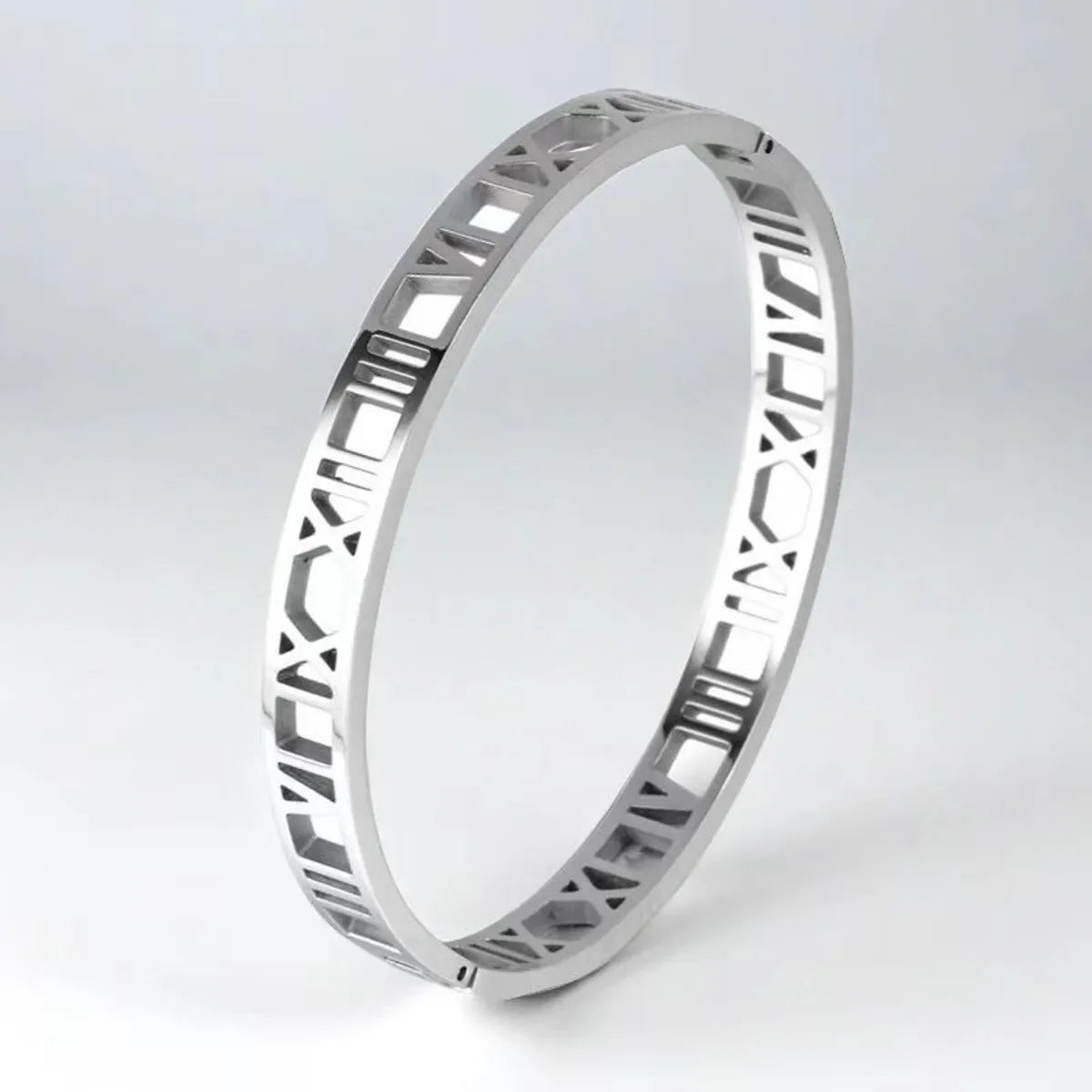 Wholesale Simple Style Commute Circle Titanium Steel Plating Inlay Zircon Rings Bracelets