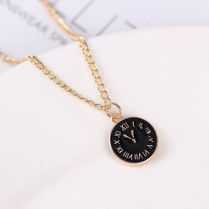 Simple Style Commute Clock Alloy Plating Unisex Pendant Necklace