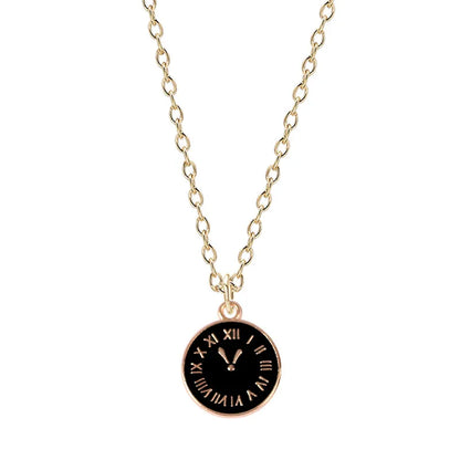 Simple Style Commute Clock Alloy Plating Unisex Pendant Necklace