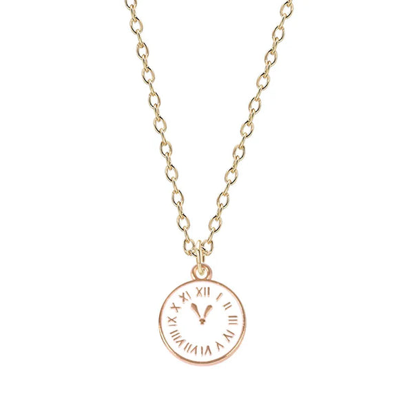 Simple Style Commute Clock Alloy Plating Unisex Pendant Necklace