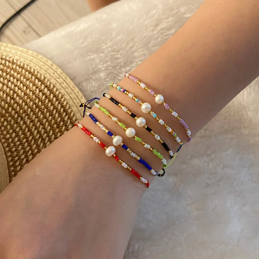 Simple Style Commute Color Block 18K Gold Plated Rope Wholesale Bracelets