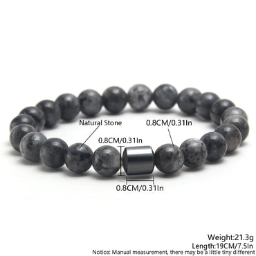 Simple Style Commute Color Block Natural Stone Beaded Unisex Bracelets