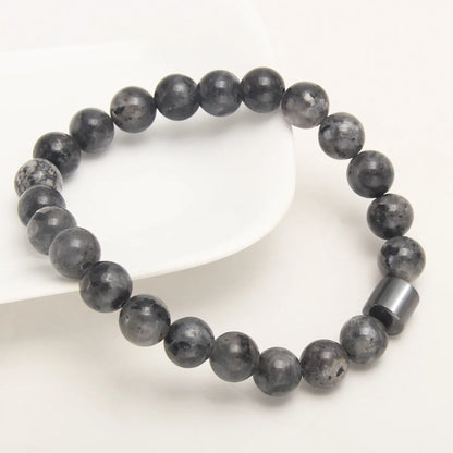 Simple Style Commute Color Block Natural Stone Beaded Unisex Bracelets