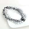 Simple Style Commute Color Block Natural Stone Beaded Unisex Bracelets