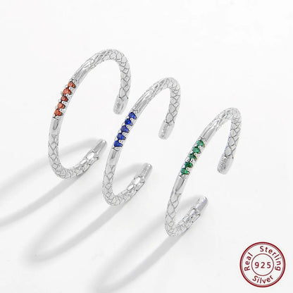 Simple Style Commute Color Block Sterling Silver Plating Inlay Zircon White Gold Plated Rhodium Plated Bracelets