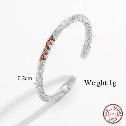 Simple Style Commute Color Block Sterling Silver Plating Inlay Zircon White Gold Plated Rhodium Plated Bracelets