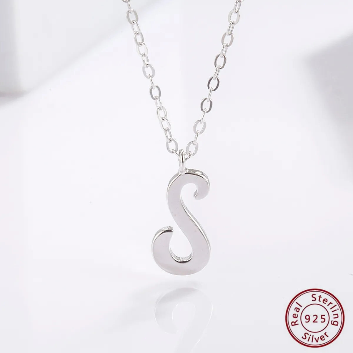 Simple Style Commute Cross Letter Sterling Silver Plating Inlay Zircon White Gold Plated Pendant Necklace