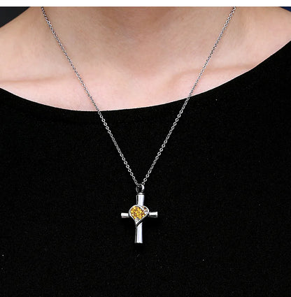 Simple Style Commute Cross 304 Stainless Steel Inlay Rhinestones 18K Gold Plated Women'S