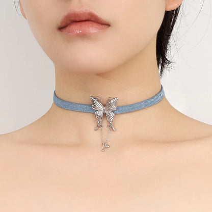 Simple Style Commute Flower Alloy Patchwork Women'S Choker