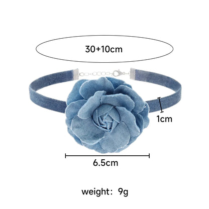 Simple Style Commute Flower Alloy Patchwork Women'S Choker