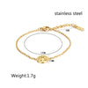 Simple Style Commute Flower Titanium Steel Plating Gold Plated Bracelets