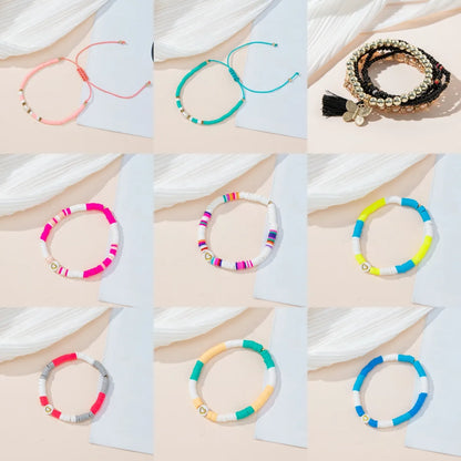 Simple Style Commute Geometric Alloy Soft Clay Wholesale Bracelets