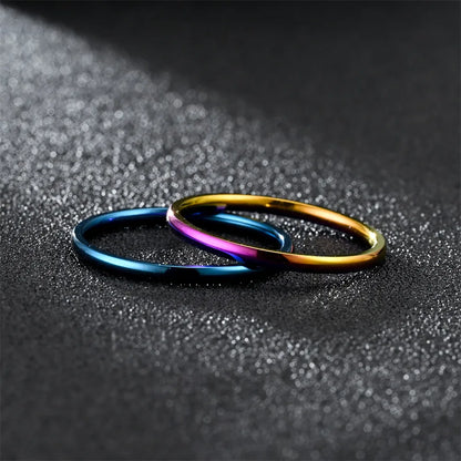 Simple Style Commute Geometric Titanium Steel Plating Unisex Rings