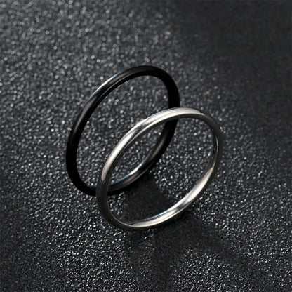 Simple Style Commute Geometric Titanium Steel Plating Unisex Rings