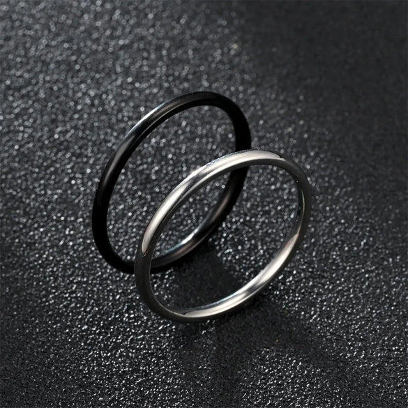 Simple Style Commute Geometric Titanium Steel Plating Unisex Rings