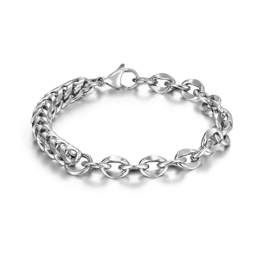 Simple Style Commute Geometric Titanium Steel Polishing Unisex Bracelets