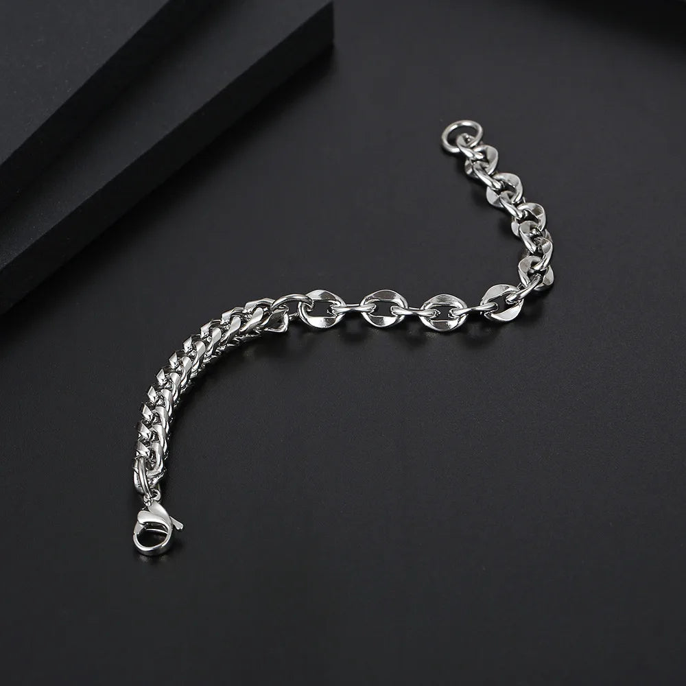 Simple Style Commute Geometric Titanium Steel Polishing Unisex Bracelets