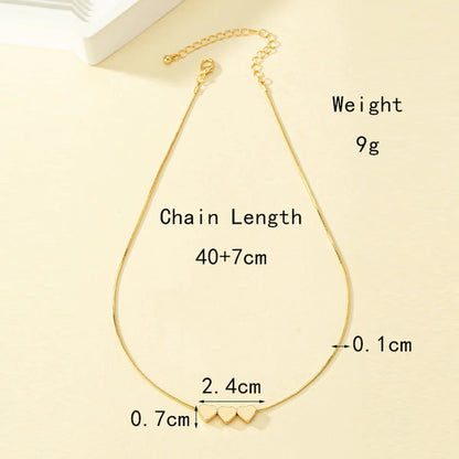 Simple Style Commute Heart Shape Alloy Plating 14k Gold Plated Women's Necklace