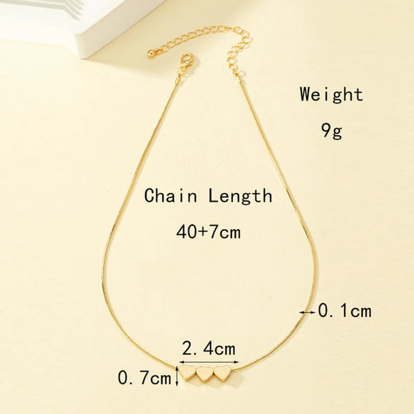 Simple Style Commute Heart Shape Alloy Plating 14k Gold Plated Women's Necklace
